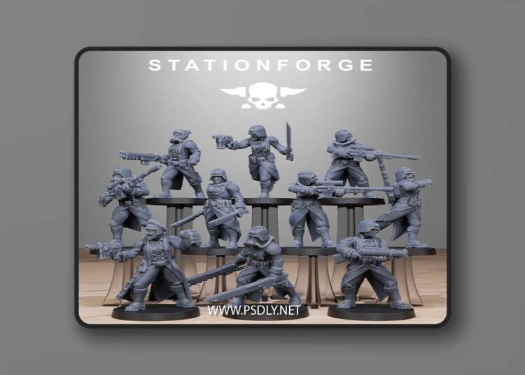 Station Forge – GrimGuard Steel Sisters – 3D Print Model 1 Station Forge – GrimGuard Steel Sisters – 3D Print Model