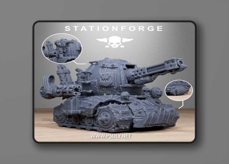 Station Forge – Orkaz Mini Tank – 3D Print Model 1 Station Forge – Orkaz Mini Tank – 3D Print Model
