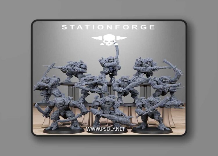 Station Forge – Xenarid Warriors – 3D Print Model 1 Station Forge – Xenarid Warriors – 3D Print Model