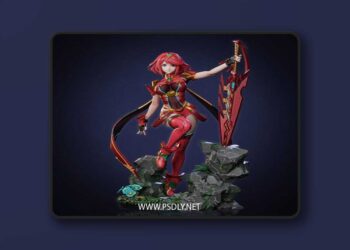 Tenshi Figures – Pyra – 3D Print Model STL
