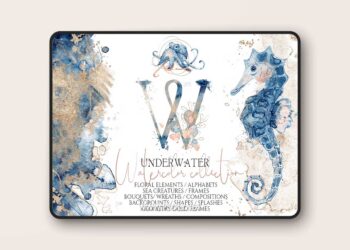 Underwater Watercolor Collection 4876003Underwater Watercolor Collection 4876003