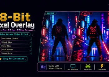 Videohive 8 Bit Pixel Overlay for After Effects Retro Arcade Video Effect 63033228