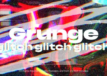 Videohive Grunge Glitch Transitions Pack for After Effects 62734007