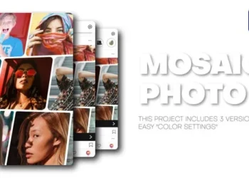 Videohive Vertical Mosaic Photo Reveal 62595314