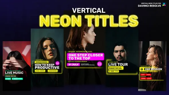 Videohive - Vertical Neon Titles Davinci Resolve - 63078037 1 Videohive Vertical Neon Titles Davinci Resolve 63078037