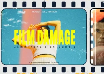 Videohive Vintage 35mm Film Damage 4K Transition BundleVertical DaVinci Resolve 63048997