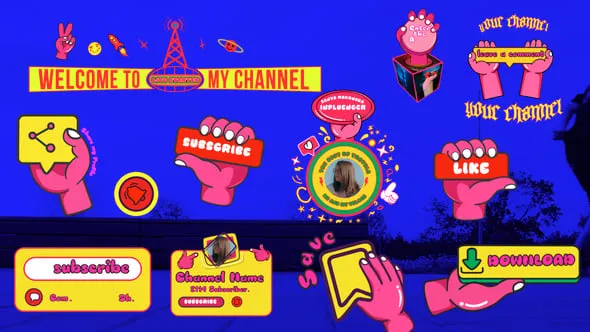 Videohive - Youtube Assets Vector - 62575480 1 Videohive Youtube Assets Vector 62575480