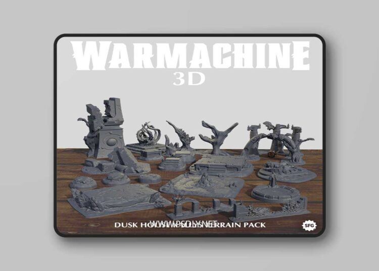 Warmachine – Dusk House Kallyss Terrain Pack – 3D Print Model 1 Warmachine – Dusk House Kallyss Terrain Pack – 3D Print Model