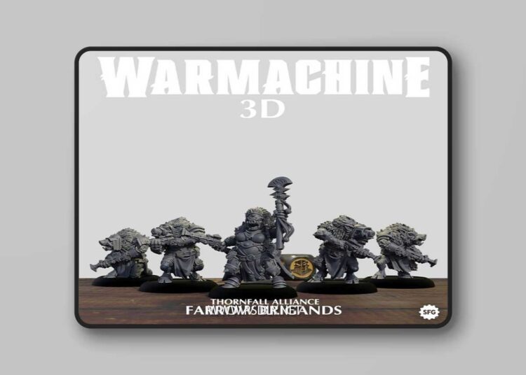 Warmachine – Thornfall Alliance Farrow Brigands – 3D Print Model 1 Warmachine – Thornfall Alliance Farrow Brigands – 3D Print Model