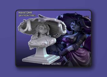 Weeping Slime Widow Bust – 3D Print Model STL