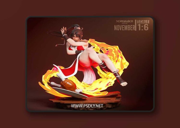 Yongblood Sculpture – Mai Shiranui – 3D Print Model STL 1 Yongblood Sculpture – Mai Shiranui – 3D Print Model STL