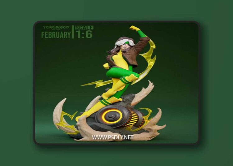 Yongblood Sculpture – Rogue X-Men – 3D Print Model STL 1 Yongblood Sculpture – Rogue X Men – 3D Print Model STL