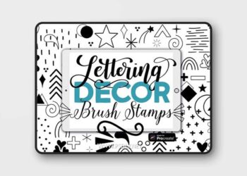 Abstract Shape Stamps for Lettering Procreate Brushes Pack
