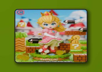 Chibi Land Figures – Peach – Super Mario – Chibi – 3D Print Model STL