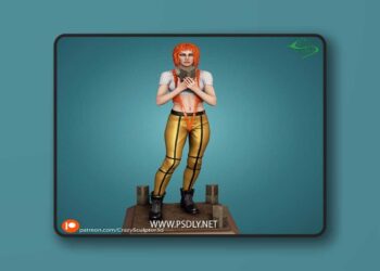Crazy Sculptor – Leeloo from The Fifth Element – 3D Print Model STL