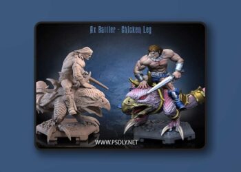 Dragun Studios – Ax Battler Chicken Leg – 3D Print Model STL