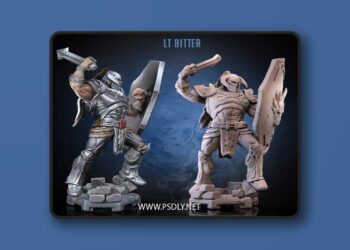 Dragun Studios – Lt Bitter Golden Axe – 3D Print Model STL