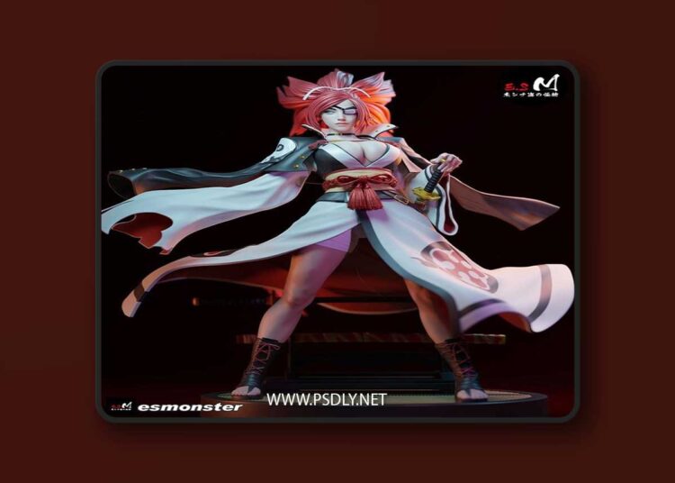 E.S Monster – Baiken – 3D Print Model STL 1 E.S Monster – Baiken – 3D Print Model STL