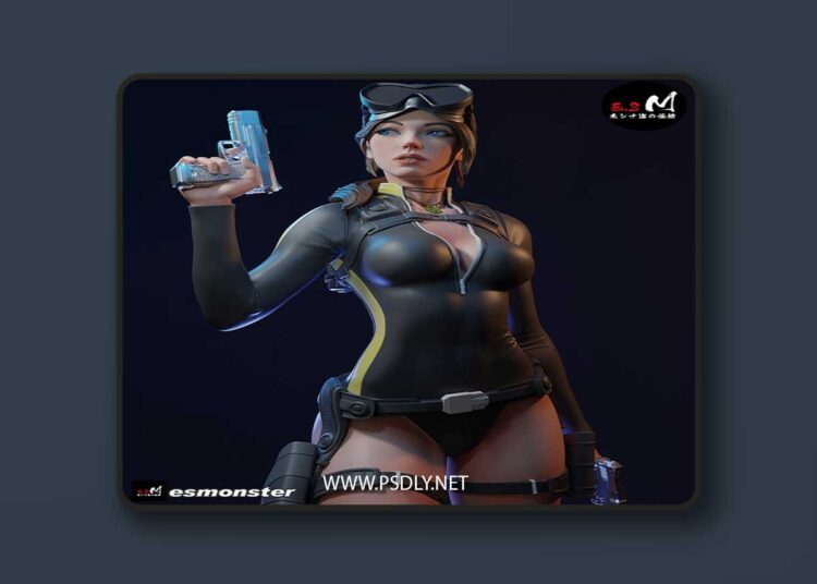 E.S Monster – Lara Croft – 3D Print Model 1 E.S Monster – Lara Croft – 3D Print Model