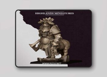 Highlands Miniatures – Kusarikku Great Marduk Minotaur – 3D Print Model