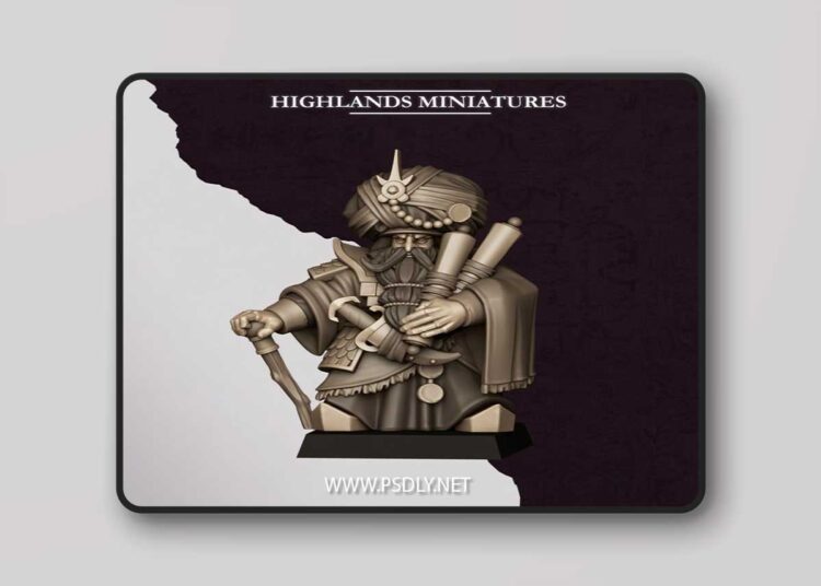 Highlands Miniatures – Marduk Sorcerer – 3D Print Model 1 Highlands Miniatures – Marduk Sorcerer – 3D Print Model