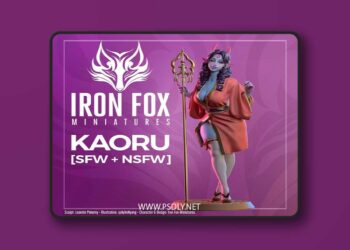 Iron Fox Miniatures – Kaoru Pin Up – 3D Print Model STL