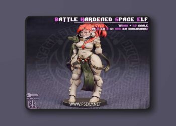 Jigglystix – Battle Hardened Space Elf – 3D Print Model STL