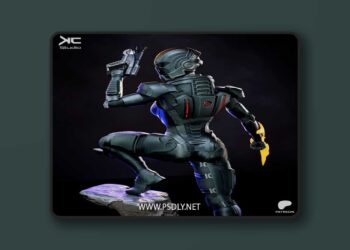 KC Studio – Commander Shepard – Mass Effect – 3D Print Model