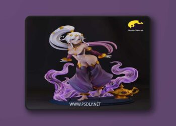 MoonFigures – Genie monster girl – 3D Print Model STL