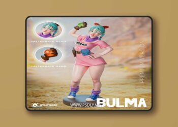 Nympha – Bulma from Dragon Ball – 3D Print Model STL