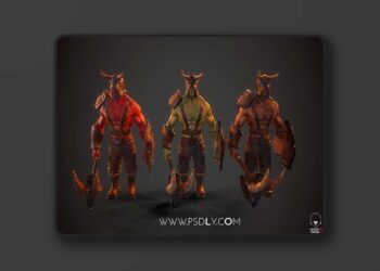 Orc warrior axe and shield. (4.27 and 5.0 – 5.7)