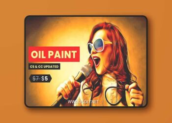 Premium Sharpen OilPaintFX Action for Photoshop