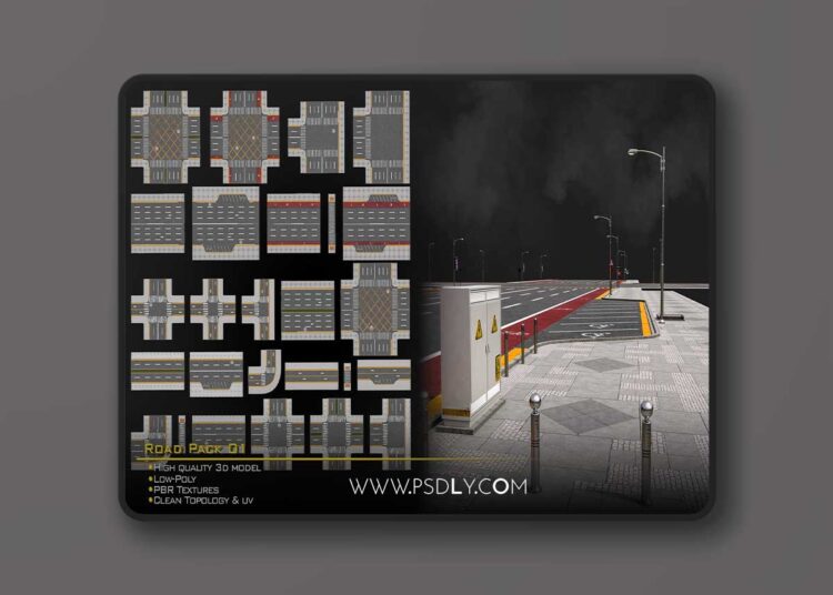 Road Pack Set 01/LowPoly/GameReady (5.3 – 5.7) 1 Road Pack Set 01/LowPoly/GameReady (5.3 – 5.7)