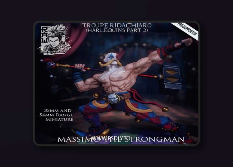 Ronin Arts Workshop – Massimo The Strongman – 3D Print Model STL 1 Ronin Arts Workshop – Massimo The Strongman – 3D Print Model STL