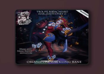 Ronin Arts Workshop – Oriana The Cackling Bane – Blade Dancer Harlequin – 3D Print Model STL