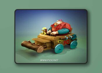 Rufus Ruffcut and Sawtooth – The Buzzwagon – 3D Print Model STL