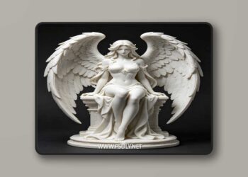 Sitting Guardian Angel – 3D Print Model STL