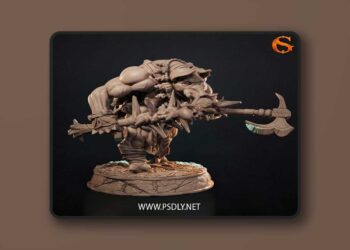 SolGood Creations – Bloodtusk Orc Wereboar Barbarian – 3D Print Model