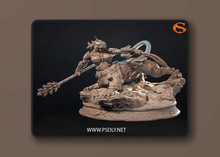 SolGood Creations – Meet Fariba Khaz, Female Wemic Fighter – 3D Print Model 1 SolGood Creations – Meet Fariba Khaz Female Wemic Fighter – 3D Print Model