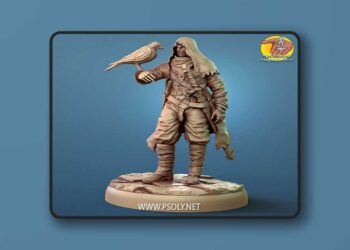 SolGood Creations – Vampire Ranger with Giant Raven – 3D Print Model