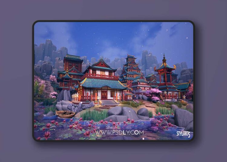 Stylized Chinese Temple (5.2 – 5.7) for Unreal Engine 1 Stylized Chinese Temple (5.2 – 5.7)