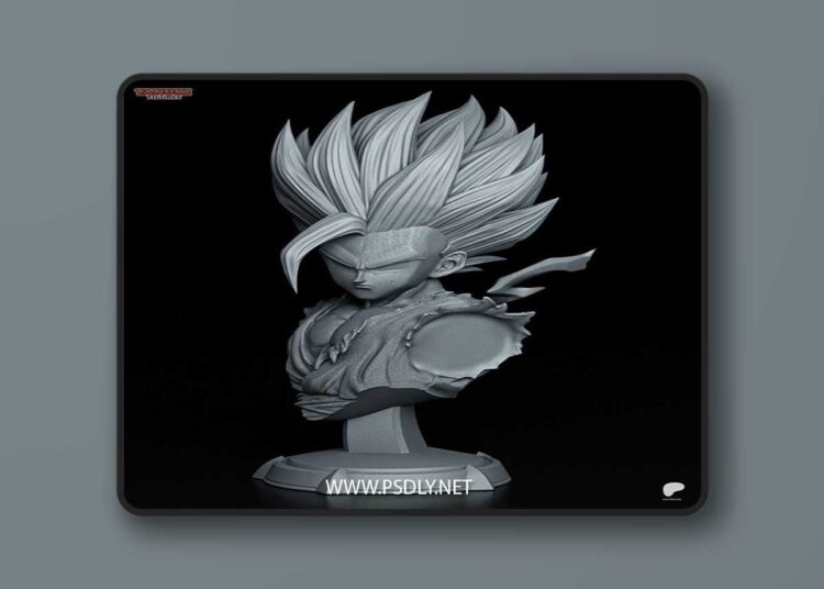 Tanuki Figures – Gohan SSJ2 Bust – 3D Print Model STL 1 Tanuki Figures – Gohan SSJ2 Bust – 3D Print Model STL