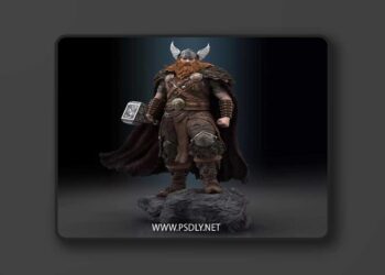 Thor – The God of Thunder Digital Statue – 3D Print Model STL
