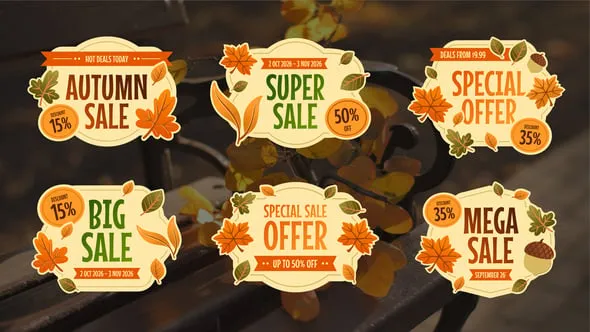 Videohive - Autumn Sale Discount Titles - 63181291 1 Videohive Autumn Sale Discount Titles 63181291