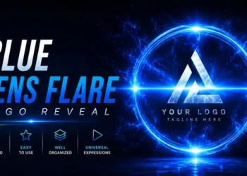 Videohive Blue Lens Flare Logo Reveal 63265490