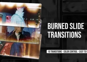 Videohive Burned Slide Transitions 63400690