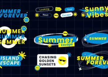 Videohive Dynamic Visual Summer Text Animation After Effect 63574016