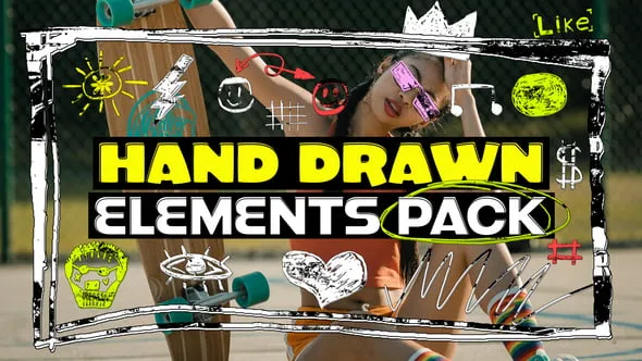 Videohive - Hand Drawn Elements Pack - 63401638 1 Videohive Hand Drawn Elements Pack 63401638