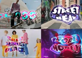 Videohive Modern Glass Titles Dynamic Glass Titles 63237150