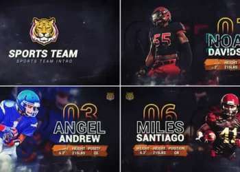 Videohive Sports Player Profile Team Intro Powerful Sports Team Intro 56401580